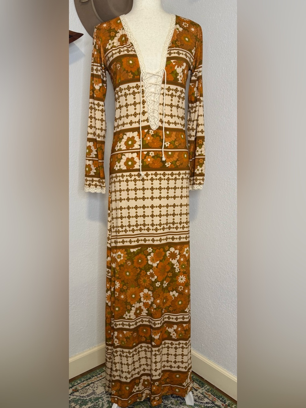 NWT Golden Brown the Label Goin’ to California Maxi Medium